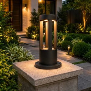 Lampu Pilar Outdoor LED modern ST-1760-30H-BK-3000K