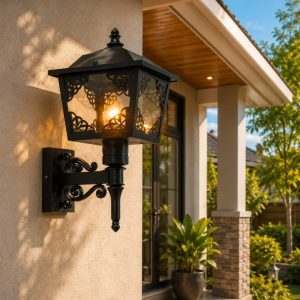 Lampu dinding outdoor klasik modern WO-JM05 BK