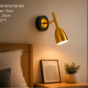 Lampu dinding modern dengan desain minimalis 8812/2W GD