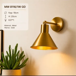 Wall lamp minimalis dengan desain modern 8116/1W