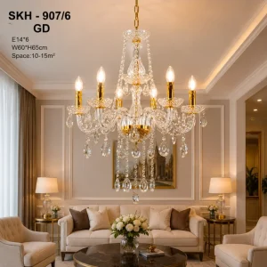 Lampu Gantung Chandelier Kristal Modern 907/6