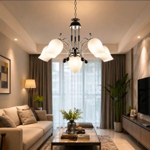Lampu Gantung Minimalis 8888/5+1 BKCH