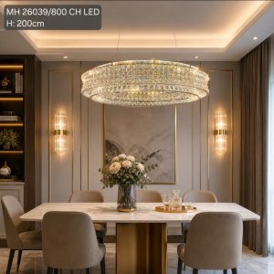 Lampu gantung kristal led minimalis 26039/80cm