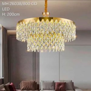 Lampu gantung kristal Led 26038/800GD