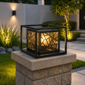 Lampu pilar outdoor modern minimalis 8629/300G-SBK