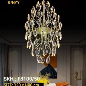 Lampu gantung kristal minimalis F8100/50cm