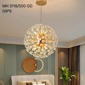 Lampu gantung kristal jamur 3118/500gd