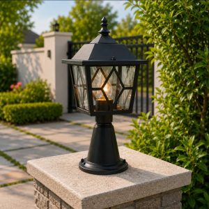 Lampu pilar outdoor klasik modern SO-JM04-BK
