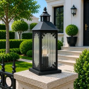 Lampu pilar outdoor modern klasik SO-JM07-BK