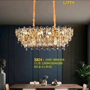 Lampu Gantung Kristal Oval 2405-800×350