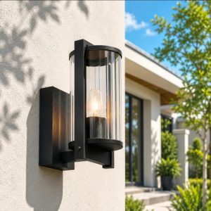 Lampu dinding outdoor modern minimalis WO-JM01 BK