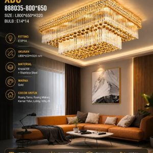 Lampu plafon kristal modern 888035-800*650