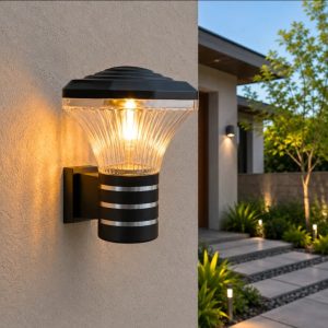 Lampu Dinding Outdoor Modern Minimalis WL-4007-BK-E27