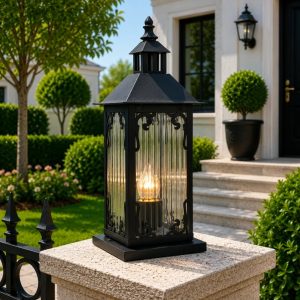 Lampu pilar outdoor modern klasik SO-JM06-BK