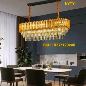 Lampu gantung kristal B37/120cm x 40cm