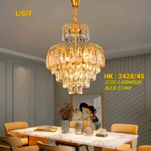 Lampu gantung kristal 2428/45×52cm