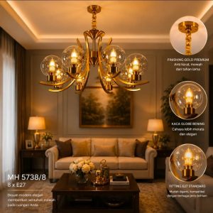 Lampu Gantung Modern Luxury 5738/8