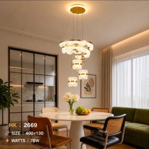 Lampu gantung modern crystal 2669