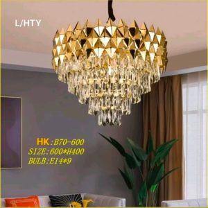 Lampu gantung kristal minimalis B70/60cm