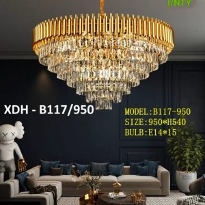 Lampu gantung kristal b117/95cm