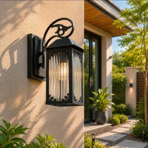Lampu dinding outdoor klasik modern WO-JM07 BK