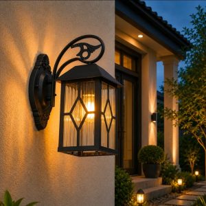Lampu dinding outdor minimalis 1501-W BLK