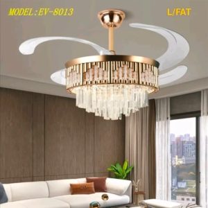 Lampu gantung kipas kristal EV-8013