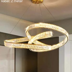 Lampu gantung kristal led 26010/80 gd