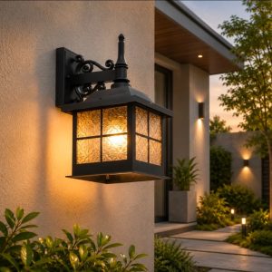 Lampu dinding outdoor klasik modern 577-W BLK