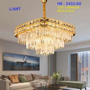 Lampu gantung minimalis kristal 2432/60