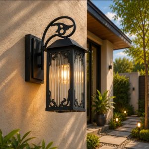 Lampu dinding outdoor klasik modern WO-JM06 BK