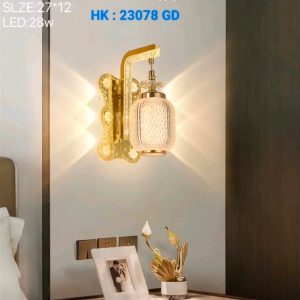 Lampu Dinding LED Kristal 23078 GD