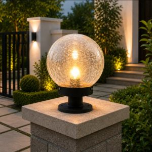 Lampu pilar outdoor modern 8086-200-BK