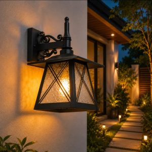 Lampu dinding outdoor klasik modern 575-W BLK