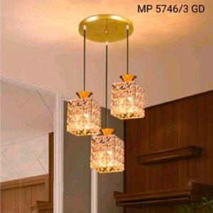 Lampu Gantung Kristal 3 Cabang MP 5746/3 GD