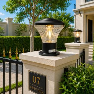 Lampu pilar outdoor modern ST-4007-BK