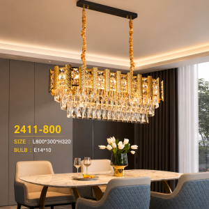 Lampu Gantung Kristal Modern 2411-80x30cm