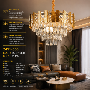 Lampu Gantung Kristal Modern  2411-500
