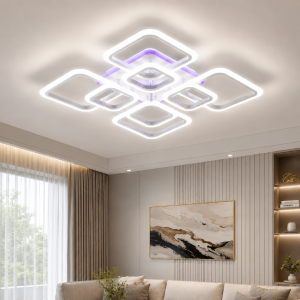 Lampu Plafon LED Modern SKC FD8001B/4+4 – 58 cm