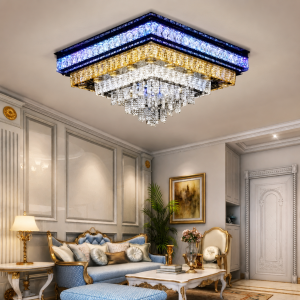 Lampu Plafon Kristal LED Modern 9628/60×60