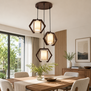 Lampu Gantung Minimalis Kayu C6698-3