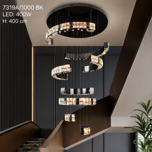 Lampu gantung kristal led Ring 7319A/100