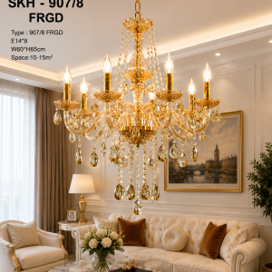 Lampu Gantung Chandelier Kristal Modern 907/8