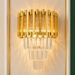 Lampu Dinding Kristal Modern Gold B37/220