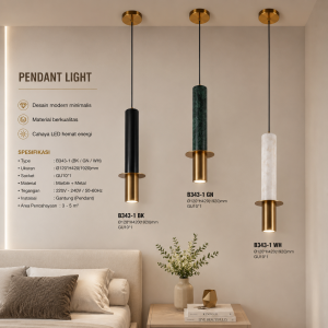 Lampu Gantung Seri B343-1 – Modern Minimalis