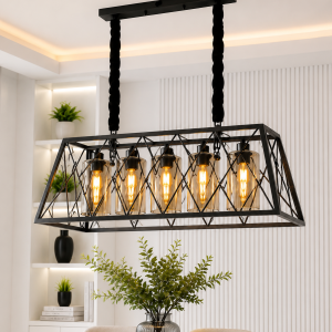 Lampu Gantung Industrial Vintage 5 Lampu 17923/5 BK