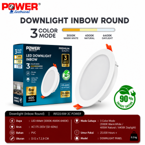 POWER Downlight Inbow Round 6W – 3 Color Mode