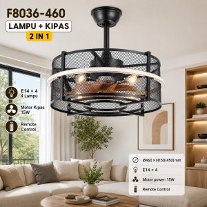 Lampu Kipas 2 in 1 F8036-460