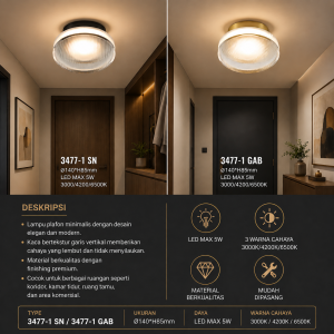 Lampu Plafon LED Modern 3477