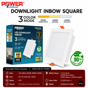 POWER Downlight Inbow Square 6W – 3 Color Mode